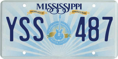 MS license plate YSS487