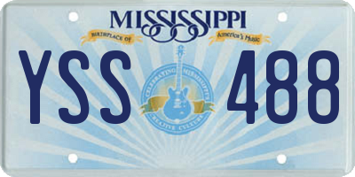 MS license plate YSS488