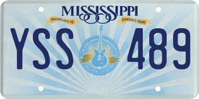 MS license plate YSS489
