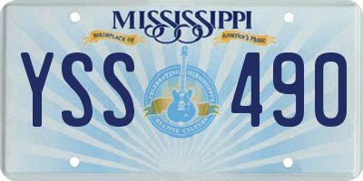 MS license plate YSS490
