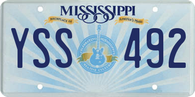 MS license plate YSS492
