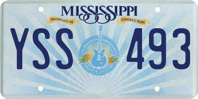 MS license plate YSS493