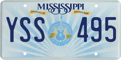 MS license plate YSS495
