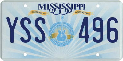 MS license plate YSS496