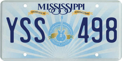 MS license plate YSS498