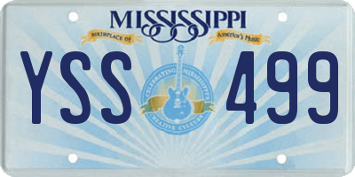 MS license plate YSS499