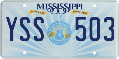 MS license plate YSS503