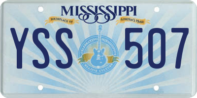 MS license plate YSS507