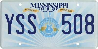 MS license plate YSS508