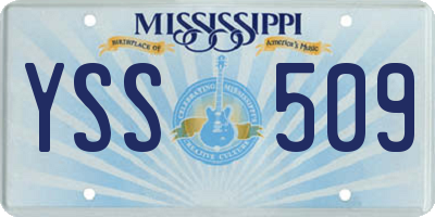 MS license plate YSS509