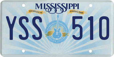 MS license plate YSS510