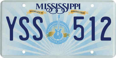 MS license plate YSS512
