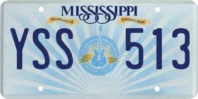 MS license plate YSS513