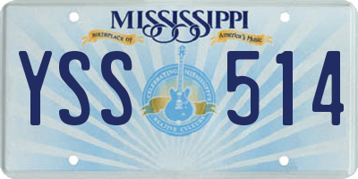 MS license plate YSS514