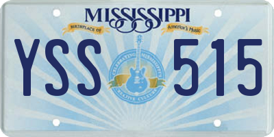 MS license plate YSS515