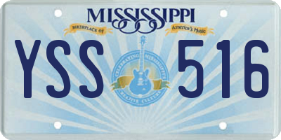 MS license plate YSS516