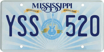 MS license plate YSS520