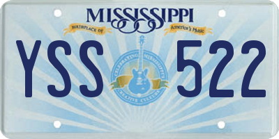 MS license plate YSS522
