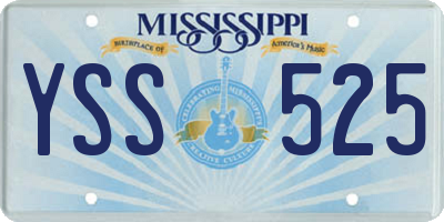 MS license plate YSS525