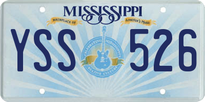 MS license plate YSS526