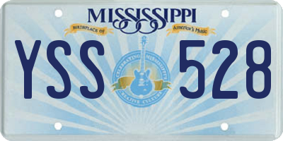 MS license plate YSS528
