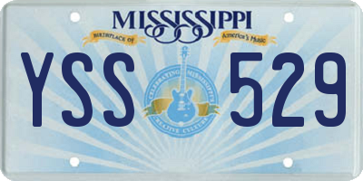 MS license plate YSS529