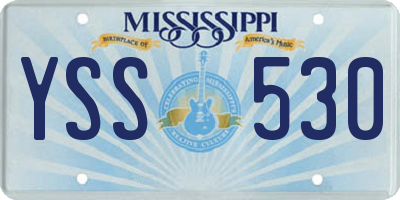 MS license plate YSS530