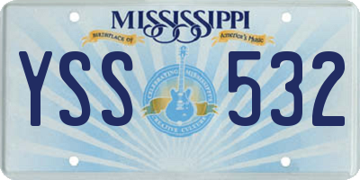 MS license plate YSS532