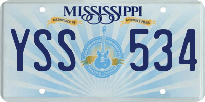 MS license plate YSS534