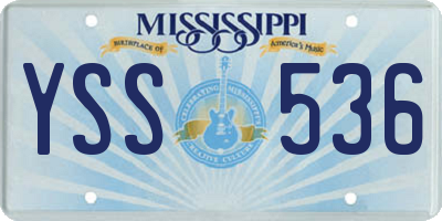 MS license plate YSS536