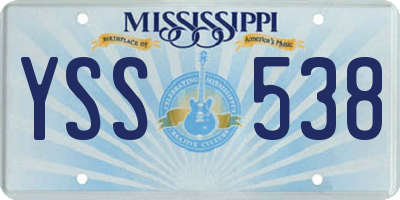 MS license plate YSS538