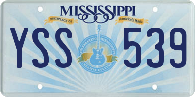 MS license plate YSS539