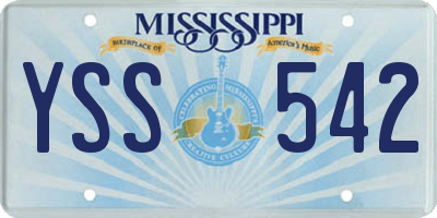 MS license plate YSS542