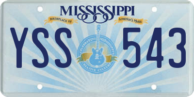 MS license plate YSS543