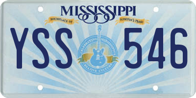 MS license plate YSS546
