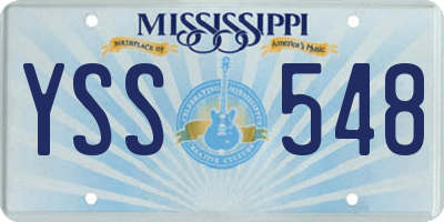 MS license plate YSS548