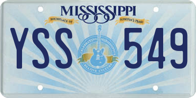 MS license plate YSS549