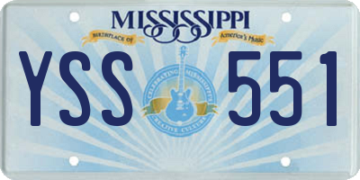 MS license plate YSS551