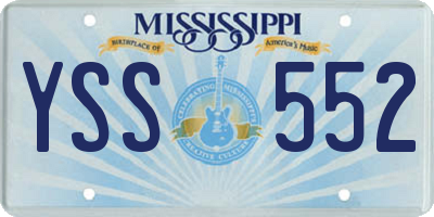 MS license plate YSS552