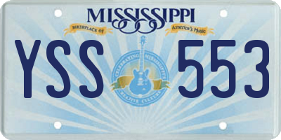 MS license plate YSS553