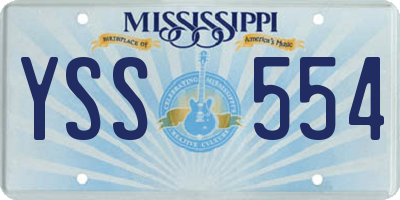 MS license plate YSS554