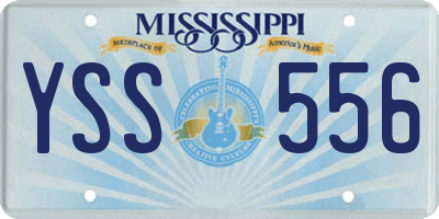 MS license plate YSS556