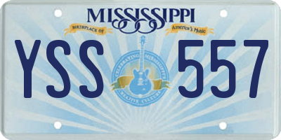 MS license plate YSS557