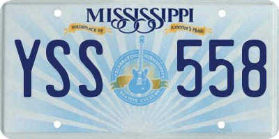 MS license plate YSS558