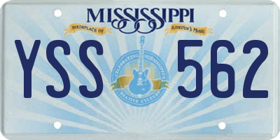 MS license plate YSS562