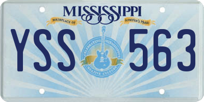 MS license plate YSS563