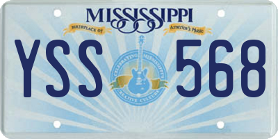 MS license plate YSS568