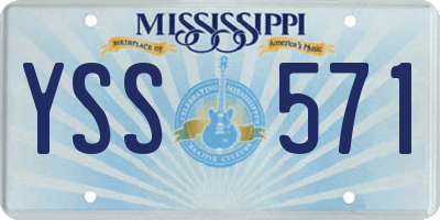 MS license plate YSS571