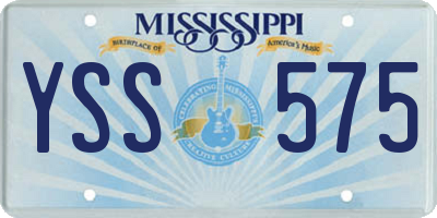 MS license plate YSS575