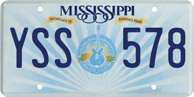 MS license plate YSS578